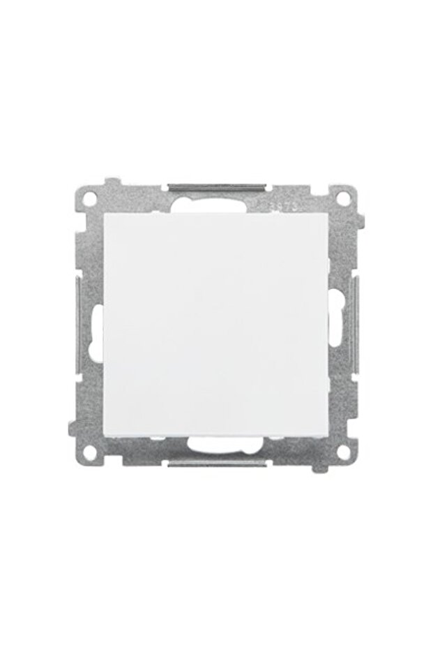 Single pushbutton without pictogram module 10 AX 250 V quick connectors Matte white SIMON55 - 1