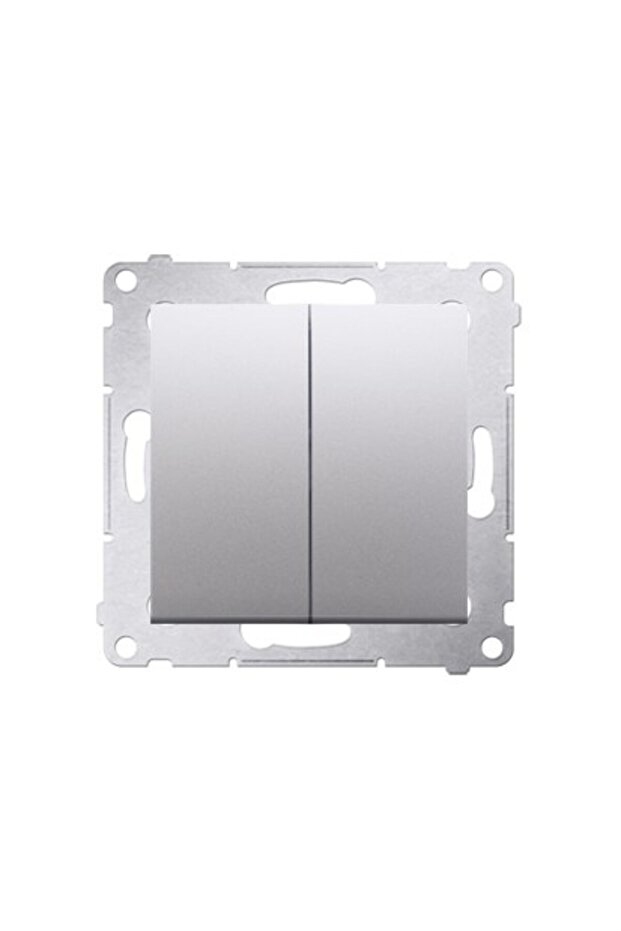 Double pushbutton without pictogram 10 AX matt silver Simon54 - 1