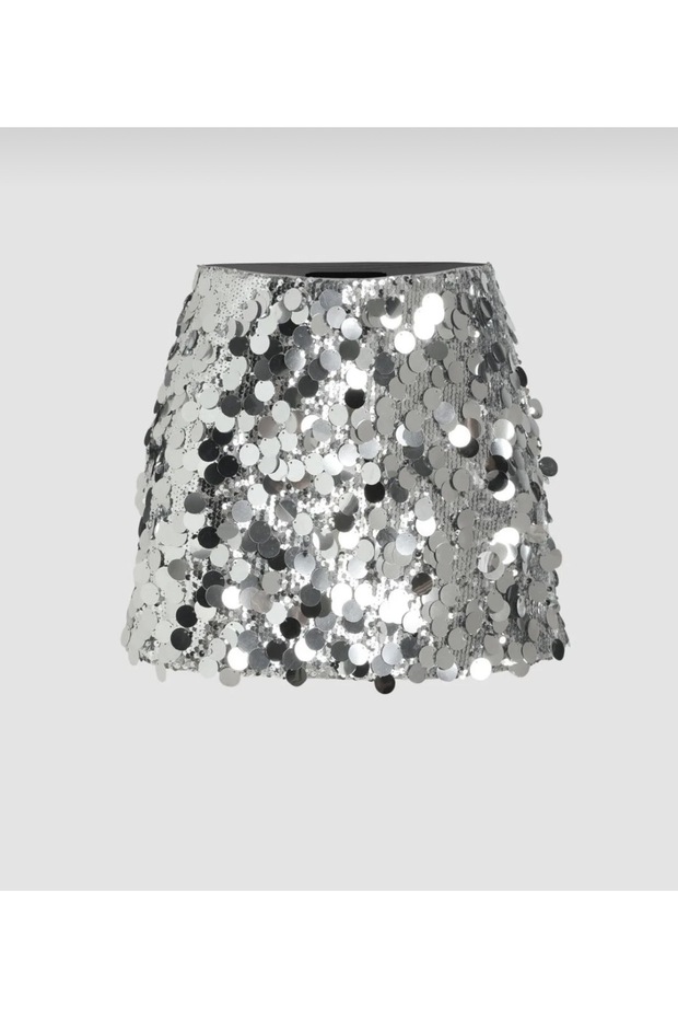 Kadın Şık Pul Payet Şort Etek - 4