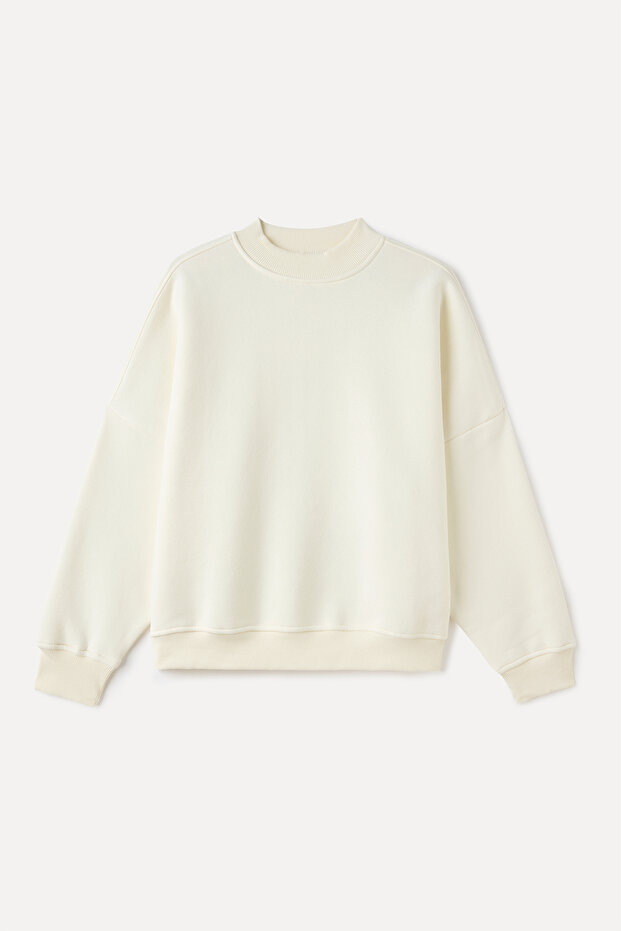 BİSİKLET YAKA OVERSIZE SWEATSHIRT - 4