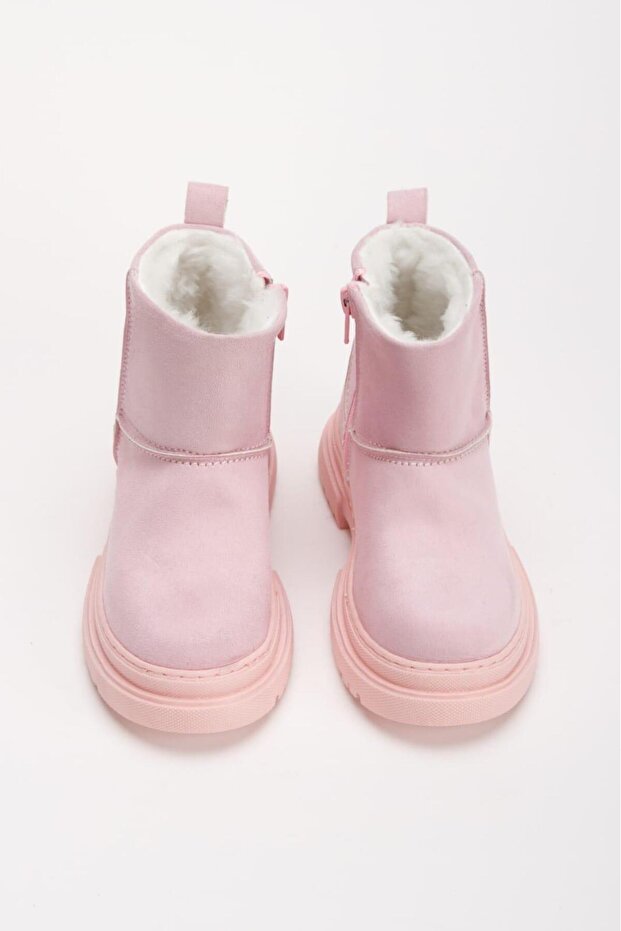 Girl's Pink Fur Boots