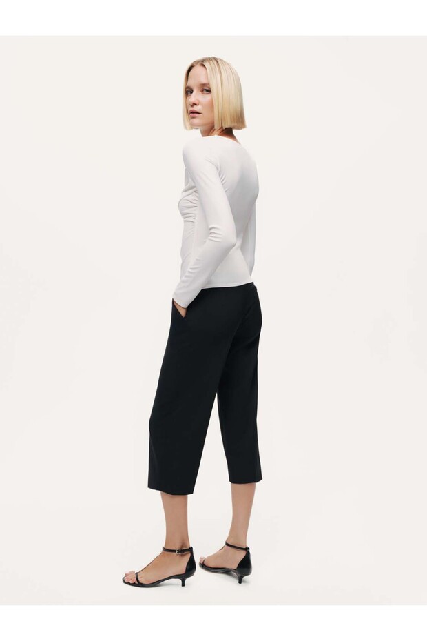 Drape Detaylı Bluz - 4