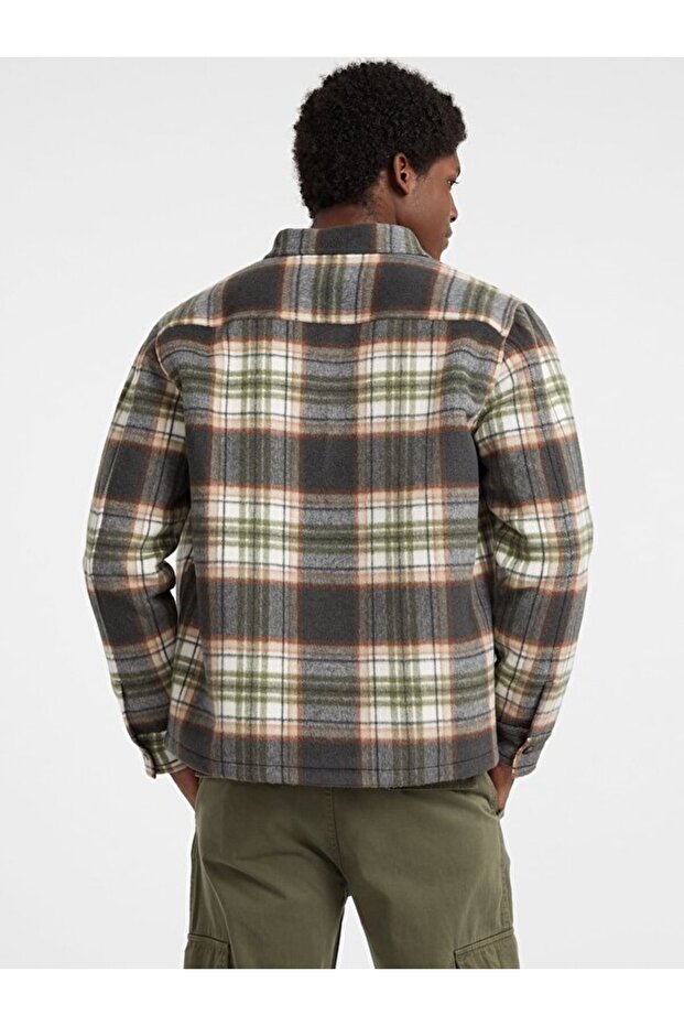 Jeans Erkek Yün Karışımlı Regular Fit Gömlek - 4