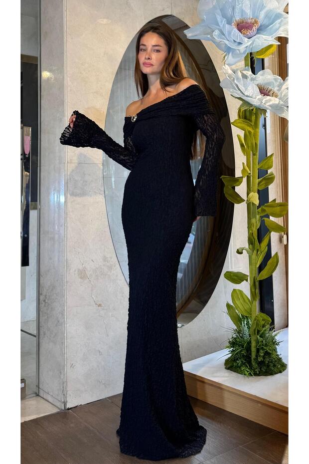 Siyah Dantel Abiye - 1