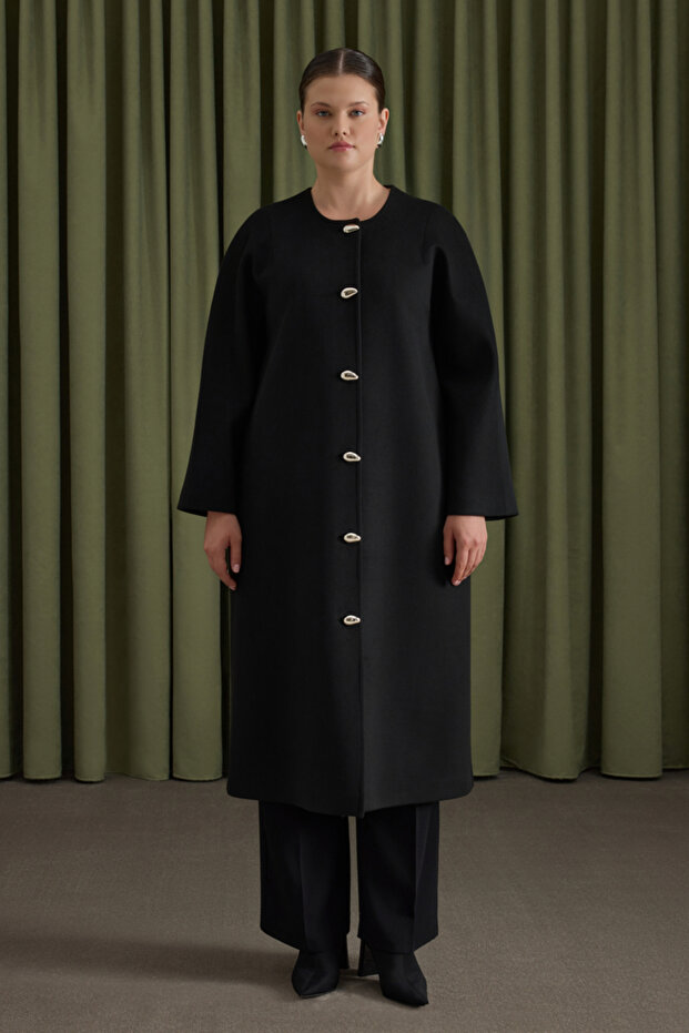 Sıfır Yaka Manto - 3