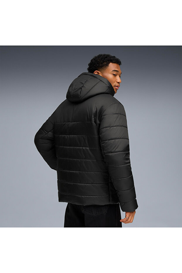 Essentials Hooded Padded Men's Black Hooded Jacket - 2