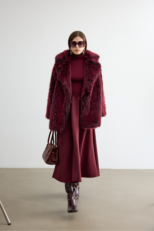 Kürk Bordo - 7