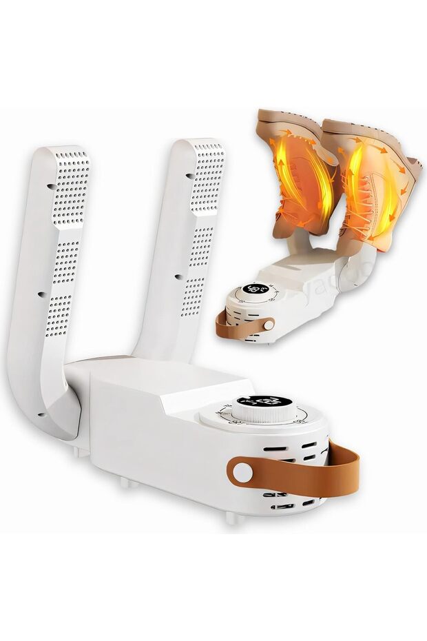 Glove Dryer & Boot Warmer with Heat Blower, Adjustable Timer, Portable Folding Shoe Dryer,