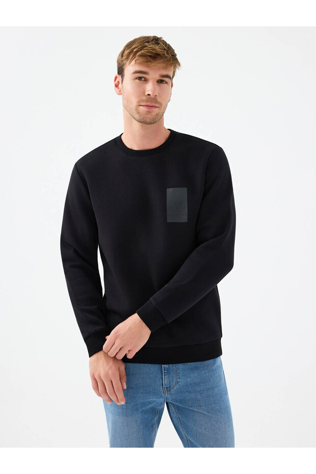 Siyah Erkek Sweatshirt Lf2041111 - 1