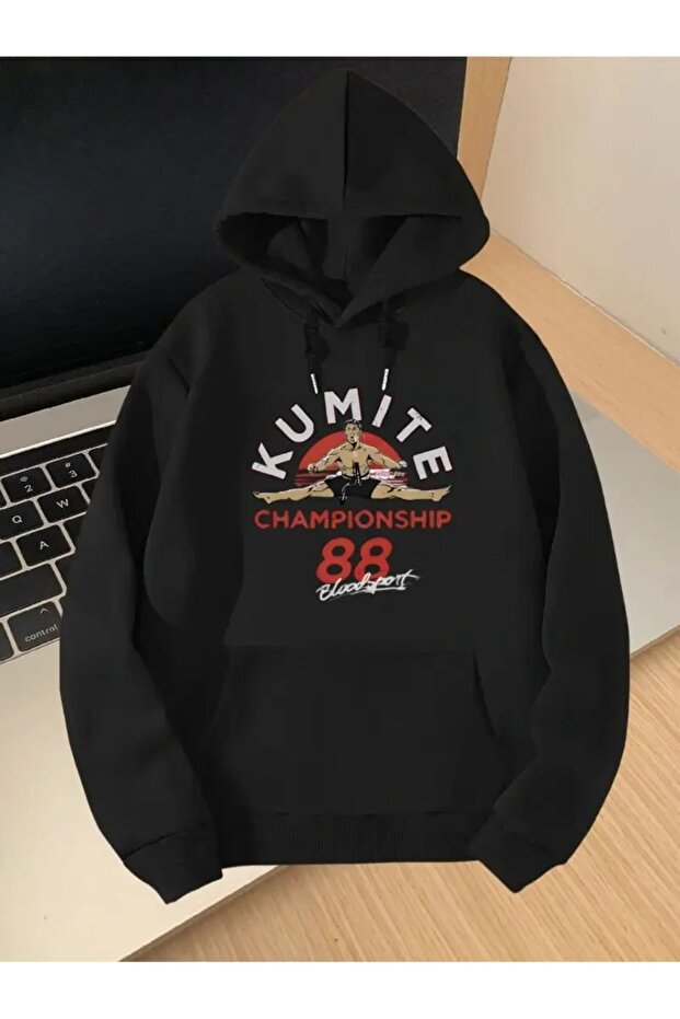 Hooded Sweatshirt Comfortable Stylish Design Oversized Unisex New Season Kumite 88 Written