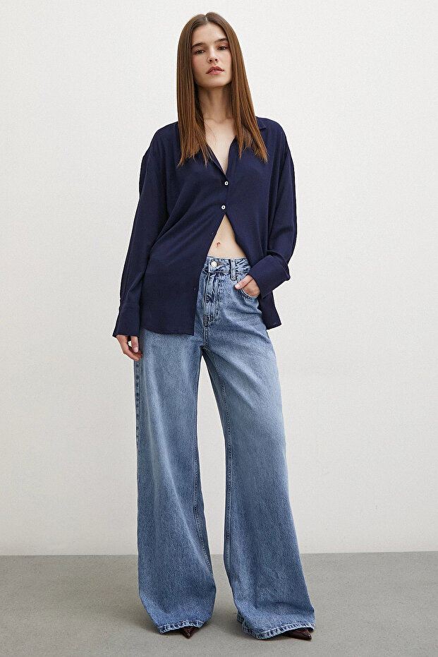 Viskon Basic Gömlek Lacivert - 3