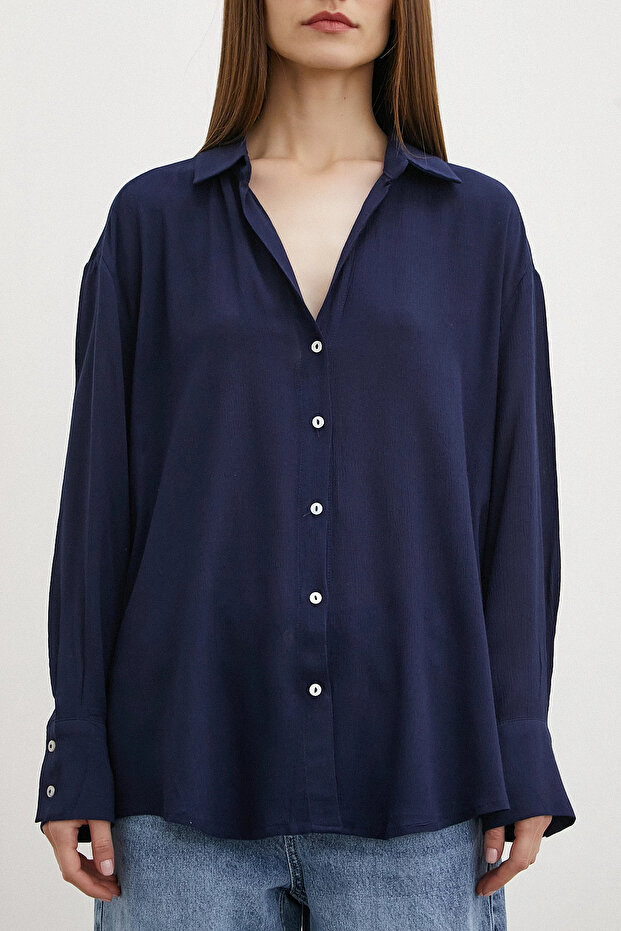 Viskon Basic Gömlek Lacivert - 2