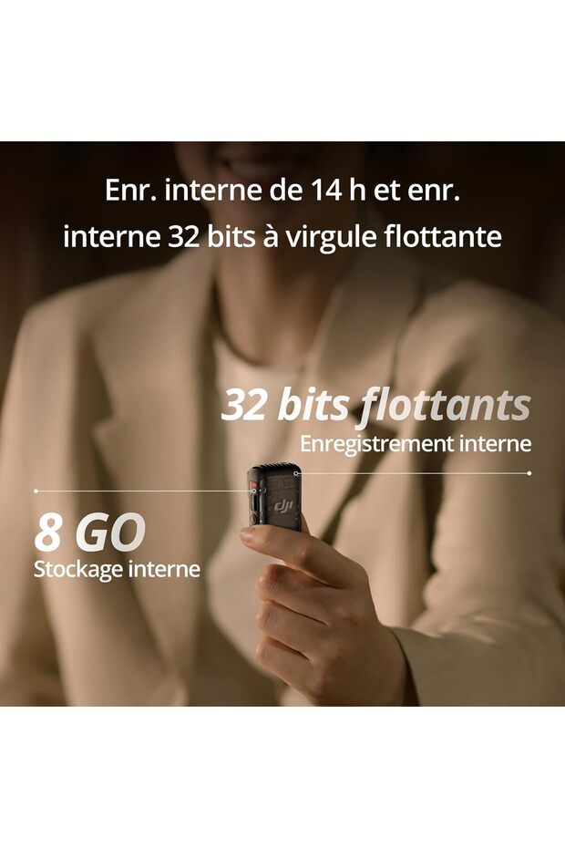 Mic 2 (1 TX + 1 RX), Wireless Microphone with Intelligent Noise Cancelling, 32-bit Float Interna - 4