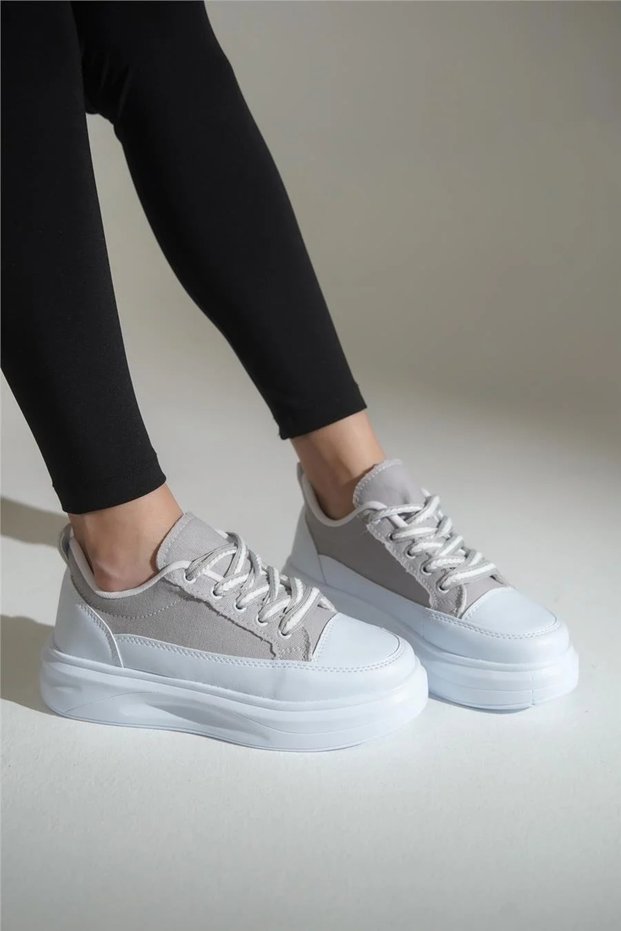 Trend Linen Sneaker Women's Thick Sole Comfortable Casual Shoes