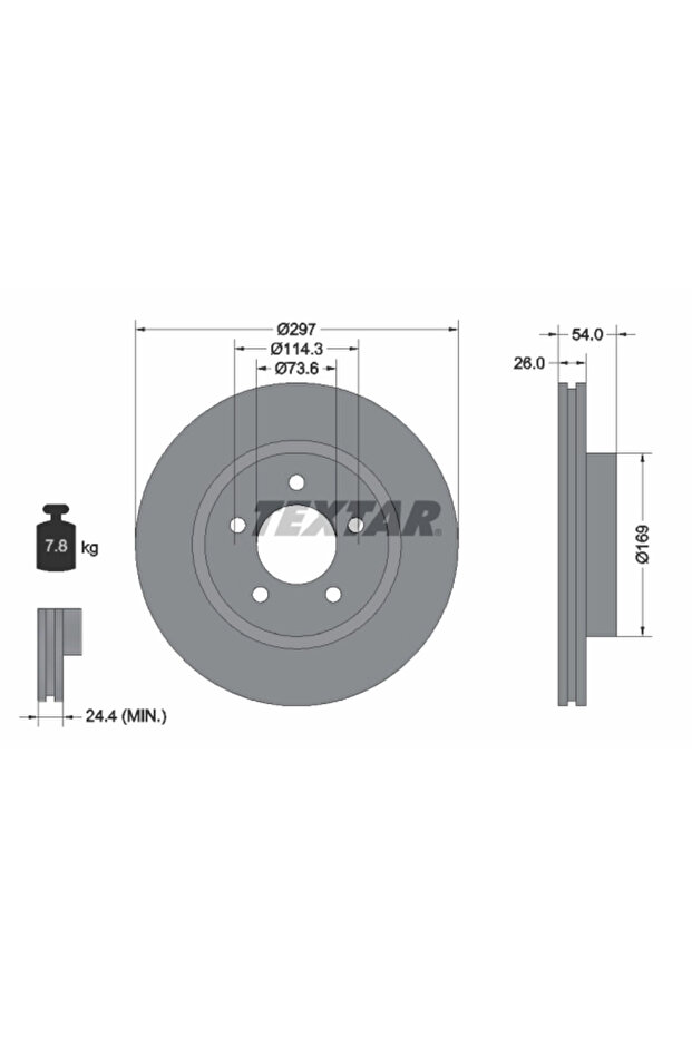 Спирачен диск за Chrysler 300M/Concorde - 1