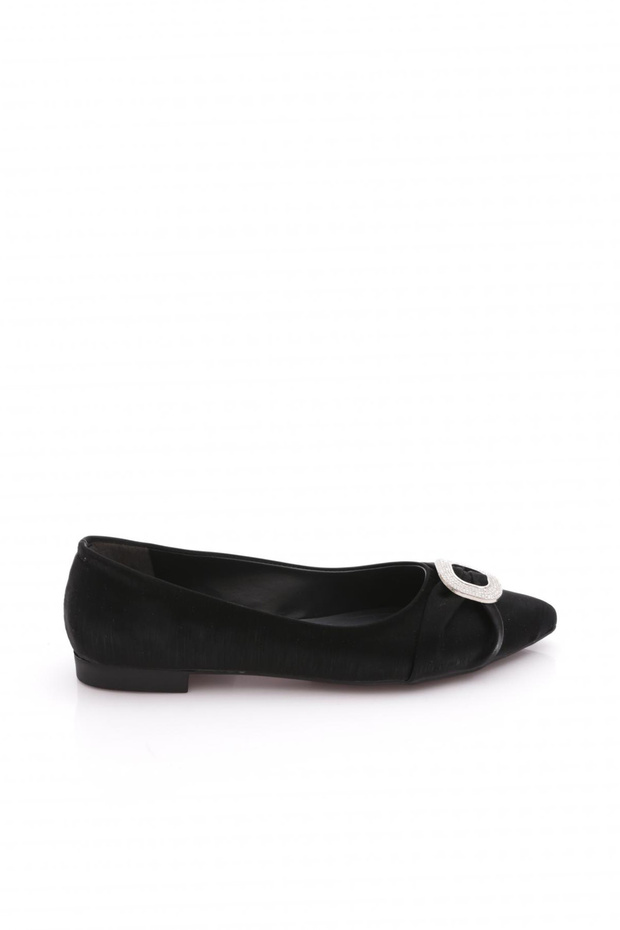 Pm386-K488 Women's Stone Buckle Decorated Ballerinas