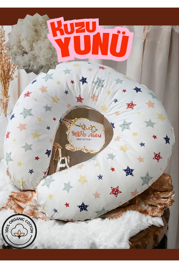 Merino Lamb Wool Filled Nursing Pillow, Pregnancy Pillow Baby Support Maternity Cushion