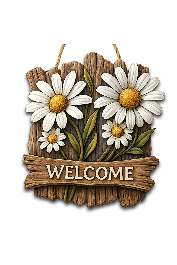 Papatya Baskılı Kapı Süsü - 1