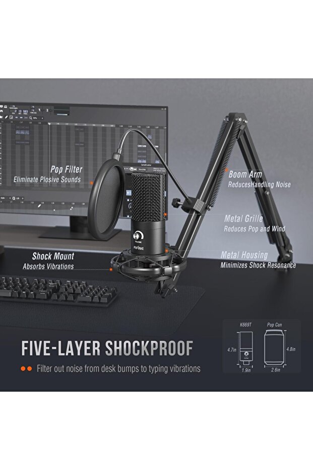 ميكروفون مكثف استوديو USB - 5