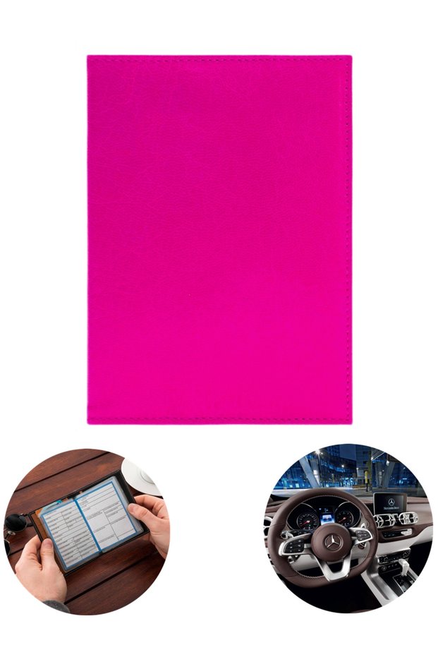 Car License Holder Wallet - Car License Case - Car License Protector - License Protection Case - License Wallet (Fuchsia)