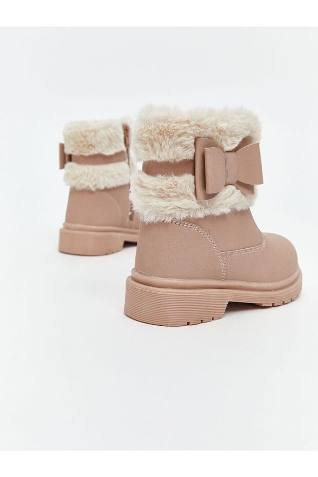 Süet Görünümlü Kız Bebek Bot - 5