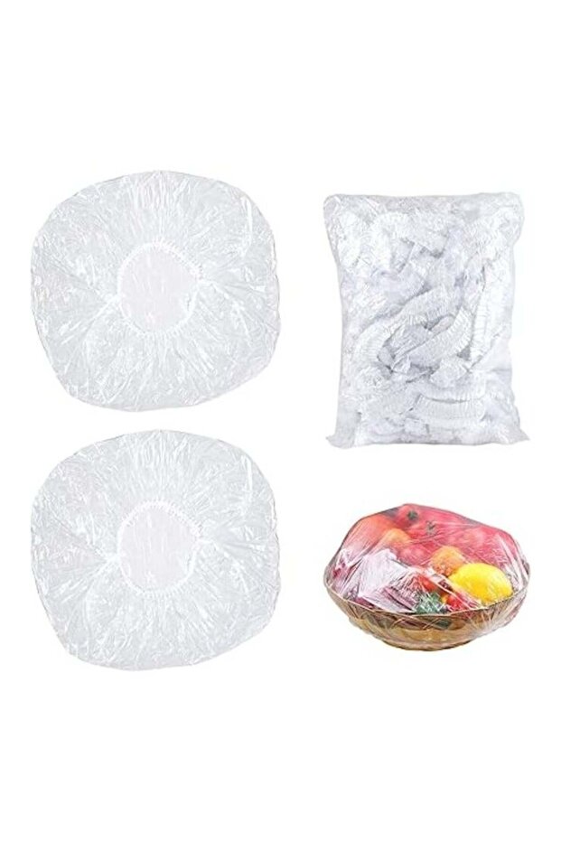 Stretchable And Disposable Plastic Food Wrap And Container Lids (Pack of 100)