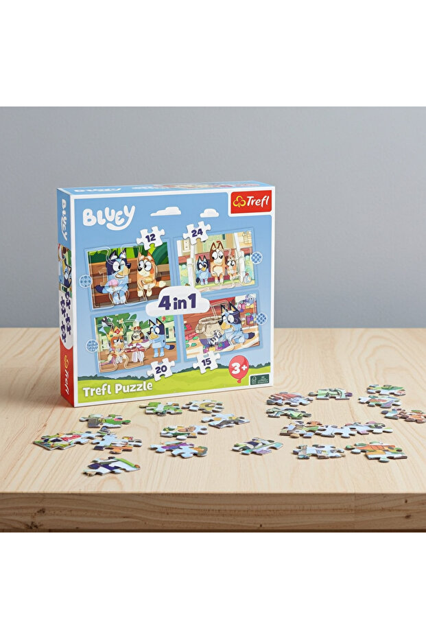 Puzzle 4 în 1 Bluey -