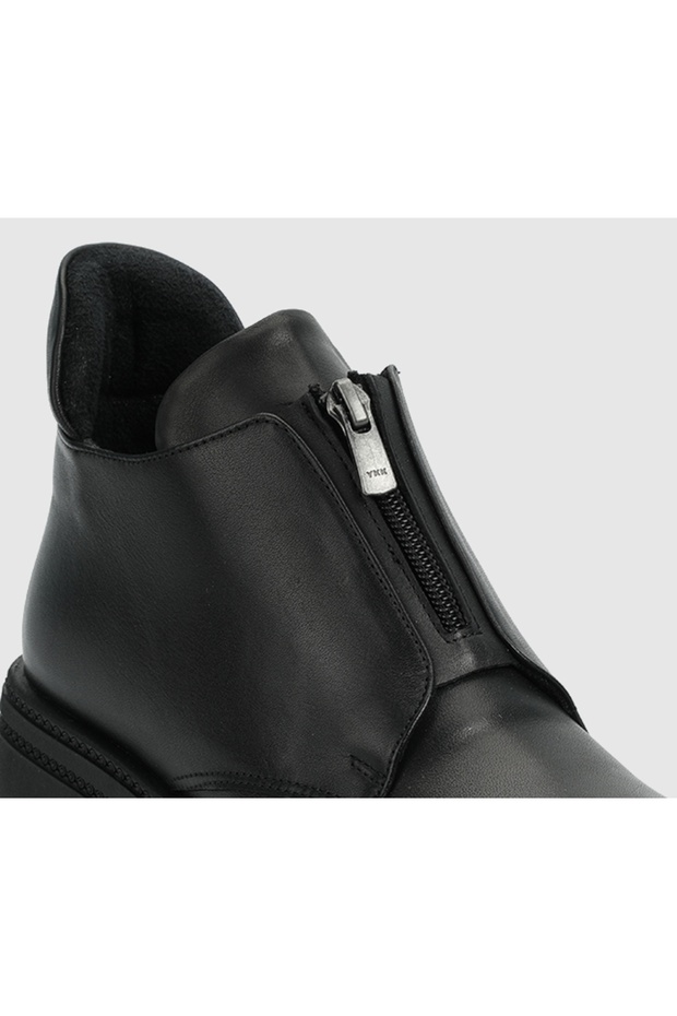 Siyah Deri Kadın Bot - 5