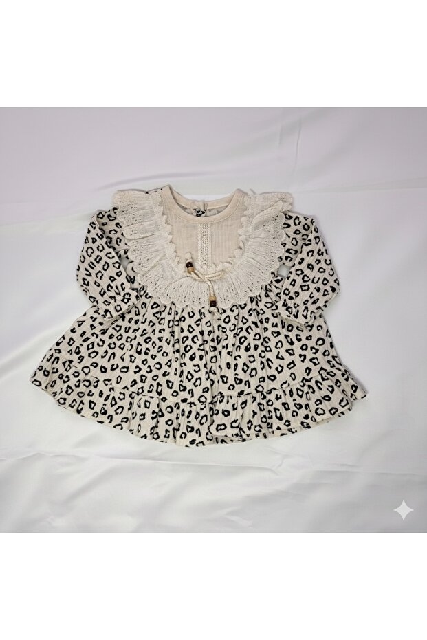 LEOPAR DESENLİ BEBEK ELBİSESİ - 2