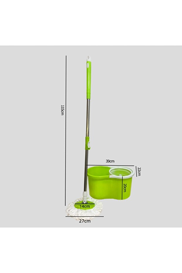 MAGIC SPIN MOP + 2 CARTRIDGES, SQUEEZER BUCKET - 5
