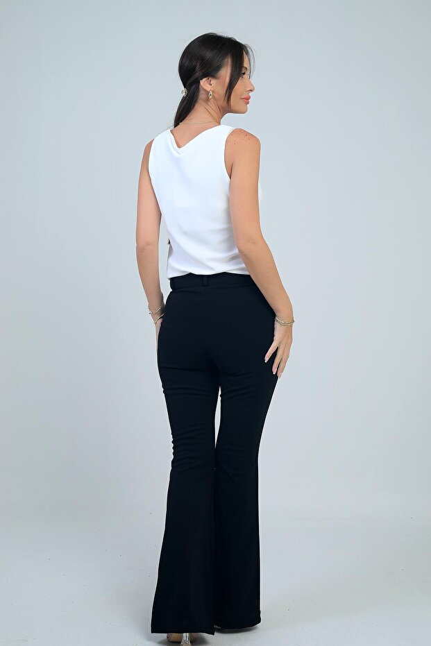 Kadın İspanyol Paça Pantolon - 5