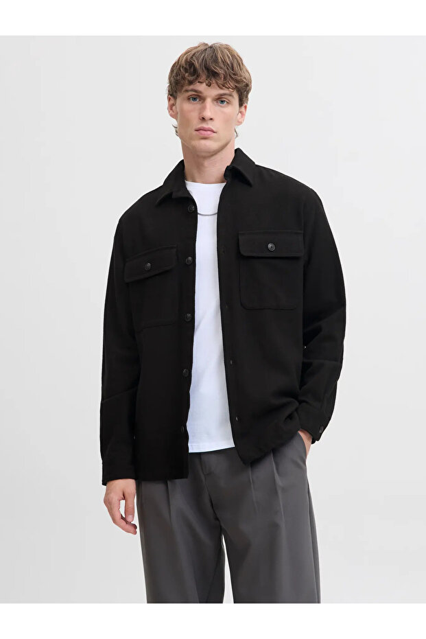 JPRRAYLE MELANGE SOLID L/S OVERSHIRT SN - 1