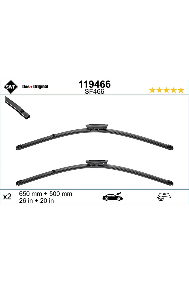 Front Wiper Blade Citroen Jumpy 3 Bus/Jumpy 3 Body/Jumpy 3 Platform - 1