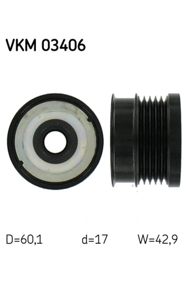 Generator freewheel system VAUXHALL VECTRA Mk II GTS 2002-2008 VKM 03406 - 1