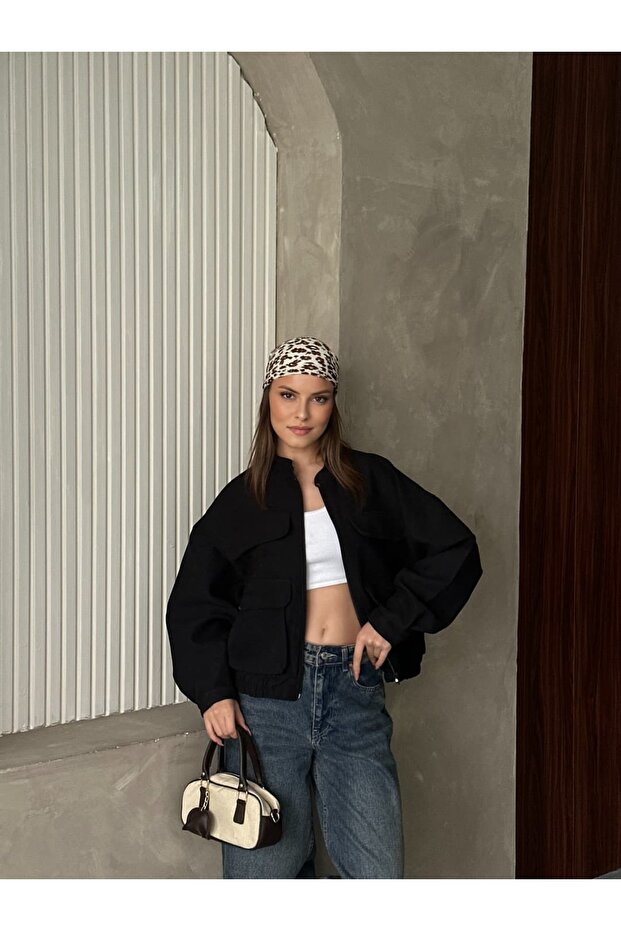 معطف مبطن بجيب مزدوج و4 أكمام - 7