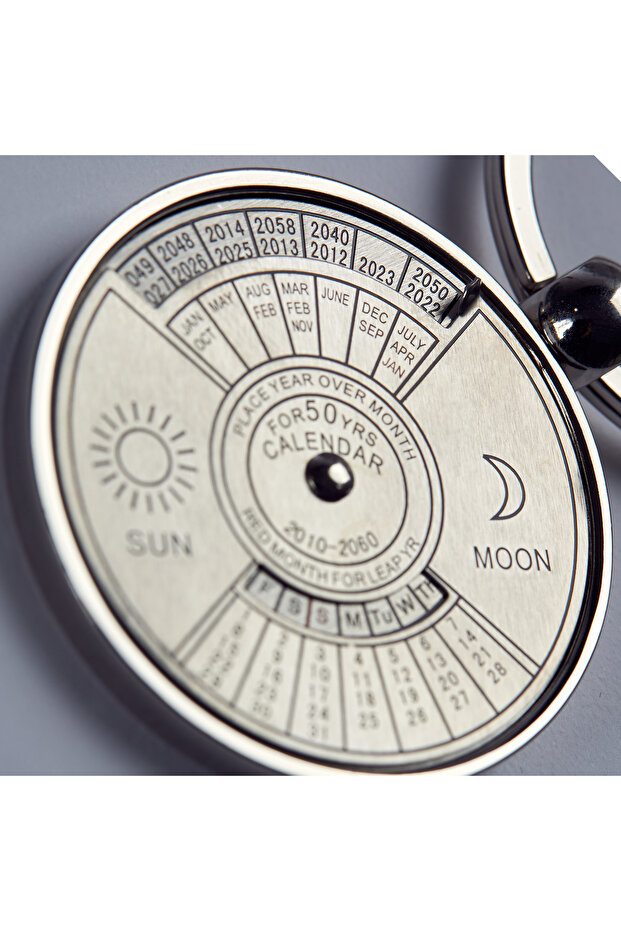 50-Year Calendar Keychain with New Year Design and Name Written on It - 5