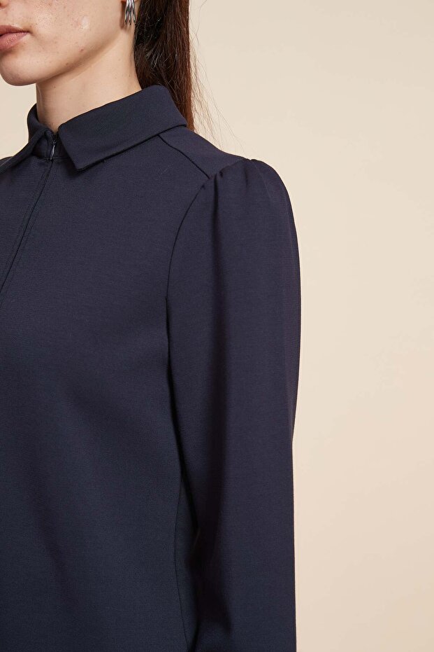 Solid Long Sleeve Crop Top - 7