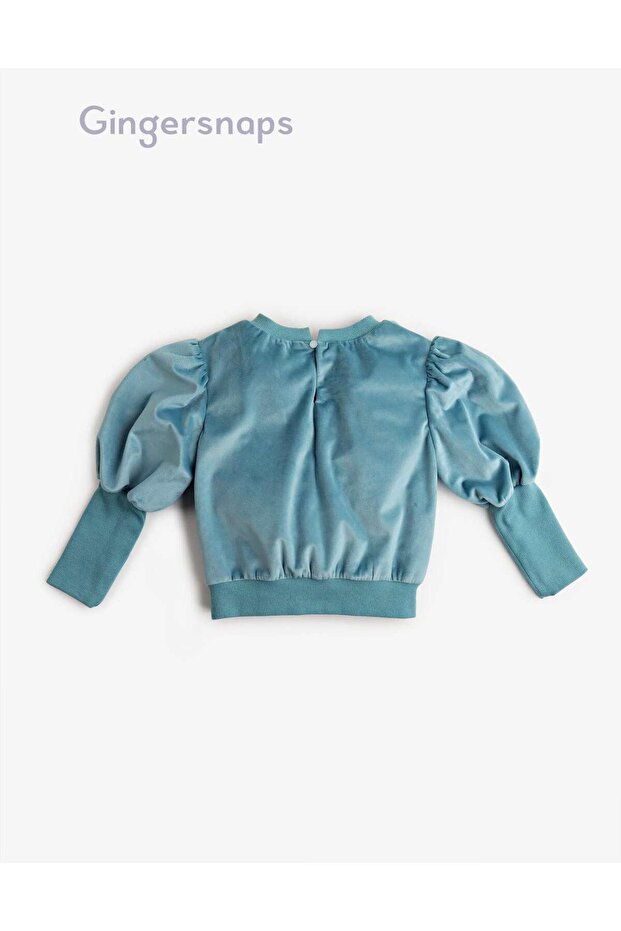 بلوزة ملائمة بأكمام منتفخة - 2