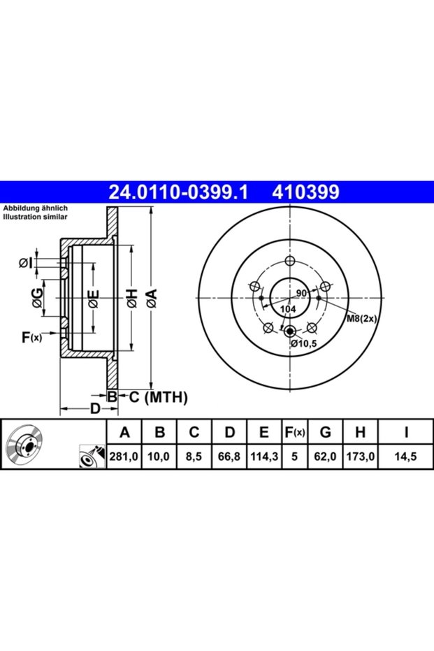 Disc Frana Lexus Es
