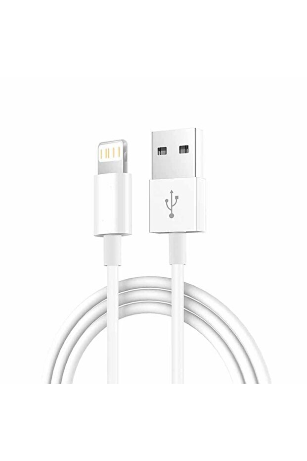 كابل USB A إلى Lightning سريع 2 متر أبيض، قطعة واحدة، 3 أمبير، لهاتف iPhone 14 13 12 11 Pro Max Plus XR Max