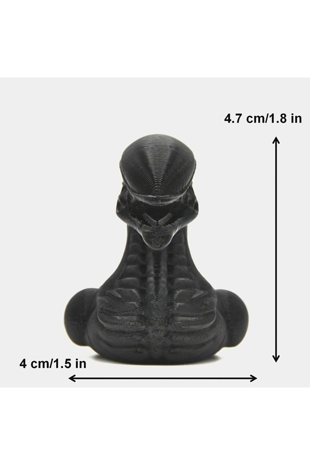 black Creative Alien Series Duck Figurine, Fun Resin Decoration for Party Decorations, Unique Deskto