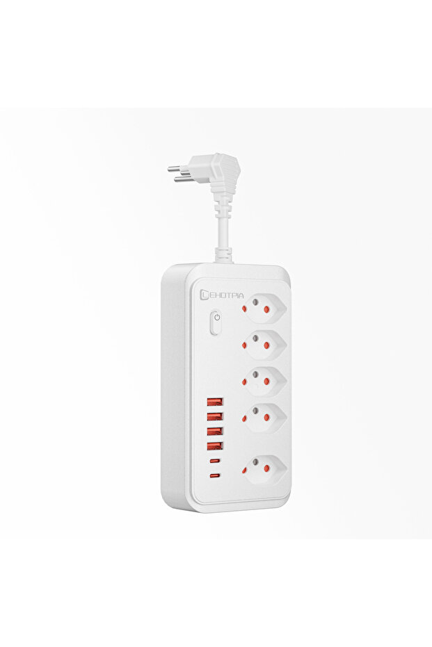 CH-D05-W Switzerland Plug Multitap 1.8M Extension Cord Outlets And Wall Mounted AC Power Strip Netwo - 1