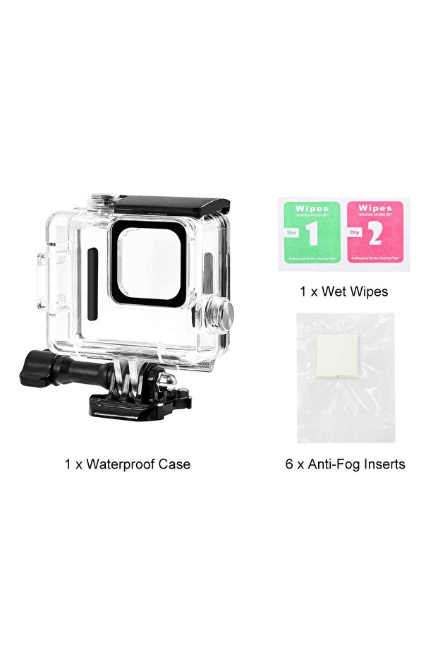 Transparent PULUZ 60m/196ft Diving Case For GoPro HERO 4K 2024 Underwater Housing Protective Shell C