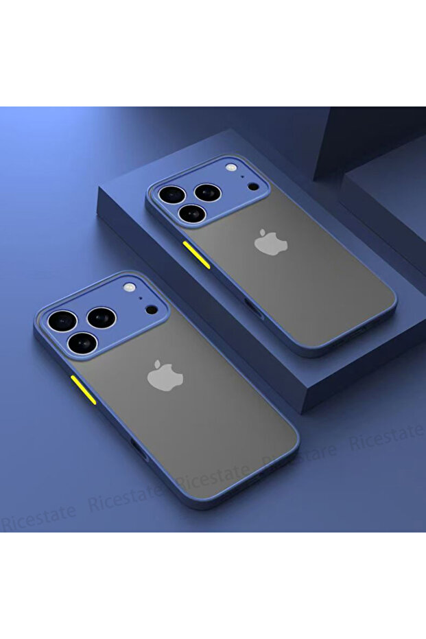 جراب هاتف iPhone 17 Pro Blue New Armor Bumper مقاوم للصدمات لهاتف iPhone 17 Pro Max iphone17 Pro Max 17P