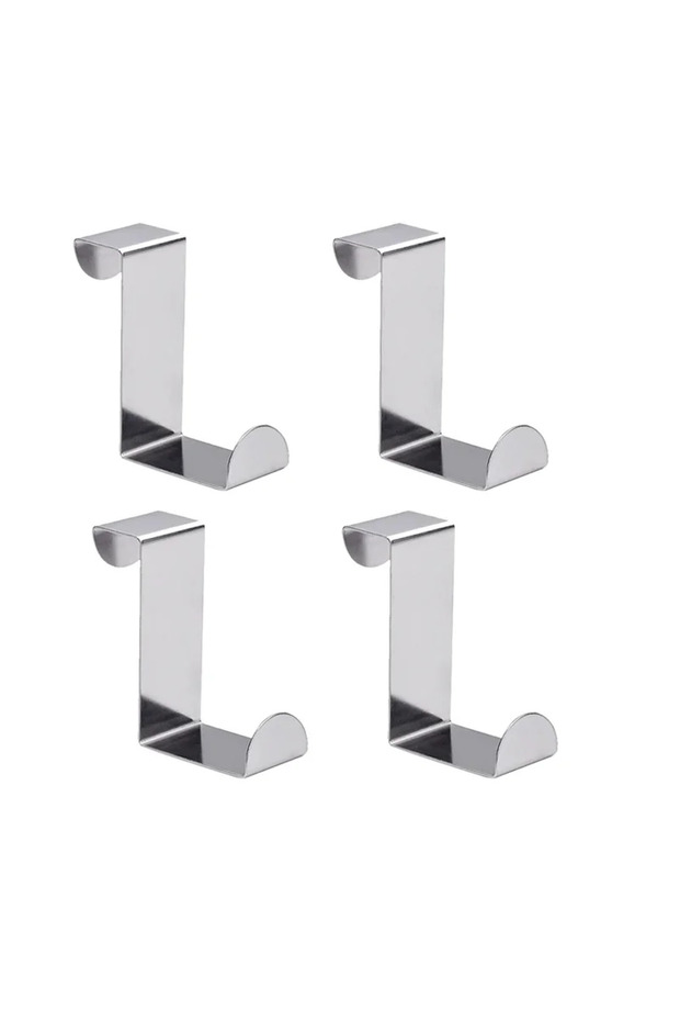 4pcs Z-Shaped Bathroom Cabinet By Hook Stainless Steel By Rear Hanger Keychain Coat Hook Home Kitche