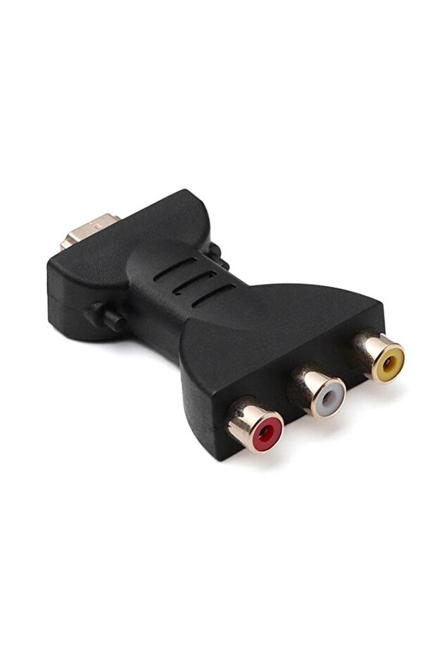 black HDMI To AV Wire Connector AV Digital Signal HDMI To 3 RCA Audio Adaptor Component Converter Fo