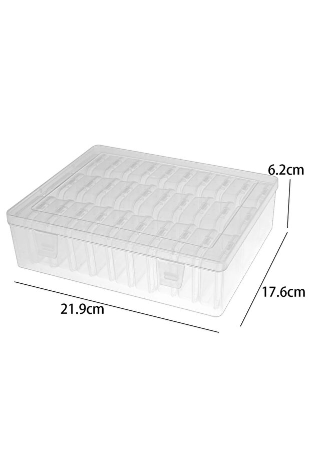 30PCS (1 box) 30/14x Clear Rhinestone Boxes Plastic Organizer 5D Nail Art Accessories Containers Art