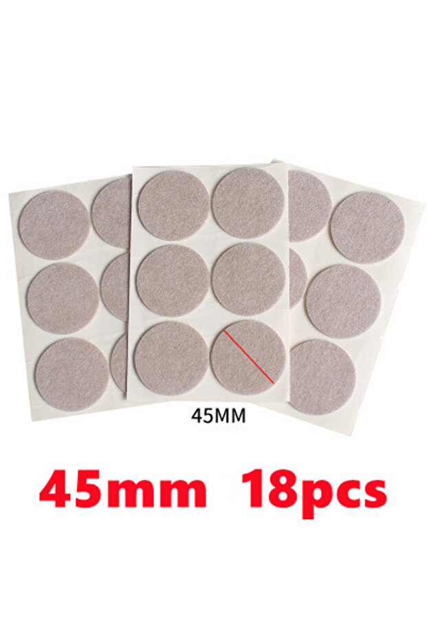 45mm-18pcs Felt Chair Leg Pads 3mm Thick Table Furniture Floor Scratch Protector Mat Mute Non-slip S