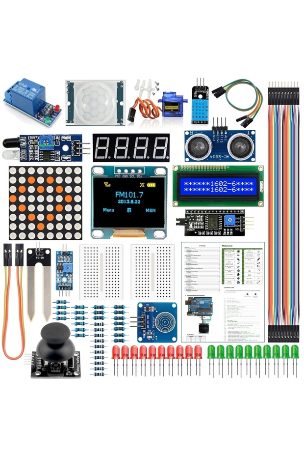 1 set Suitable for UNO R3 Component Pack Beginners 'Starter Kit MEGA2560 +1602+0.96-inch DIY Set - 1