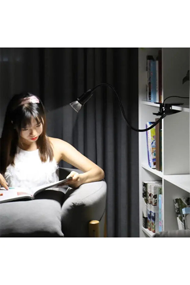 1.7m E27 Clamp Lamp Bases EU Plug Desk Lamps LED Bulb Hanging Light Socket Holder with Switch Wir... - 7